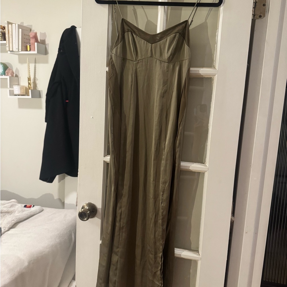 Free People Green Slip Dress